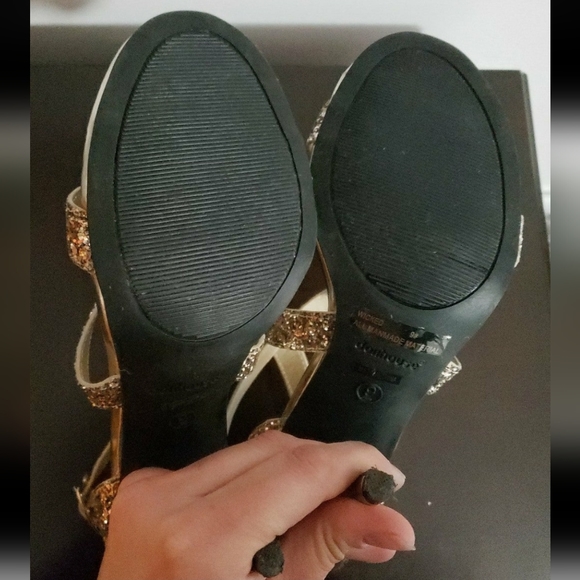 Gold Glitter Dollhouse Heels - Picture 4 of 5